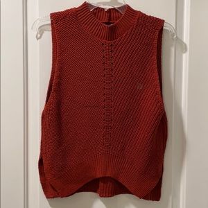 Express Burnt Orange Mock Neck 